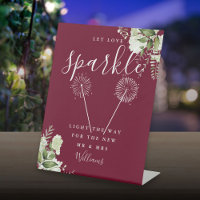 Let Love Sparkle Floral Burgundy Wedding