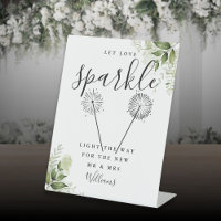 Let Love Sparkle Floral Greenery Wedding