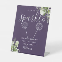 Let Love Sparkle Floral Purple Wedding
