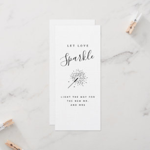 Let Love Sparkle Modern Minimalist Wedding Invitation