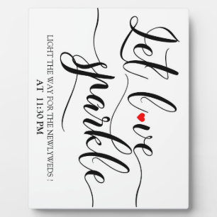 Let love Sparkle sign Tabletop Plaque with Easel