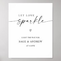 Let Love Sparkle Sparkler Send Off Wedding