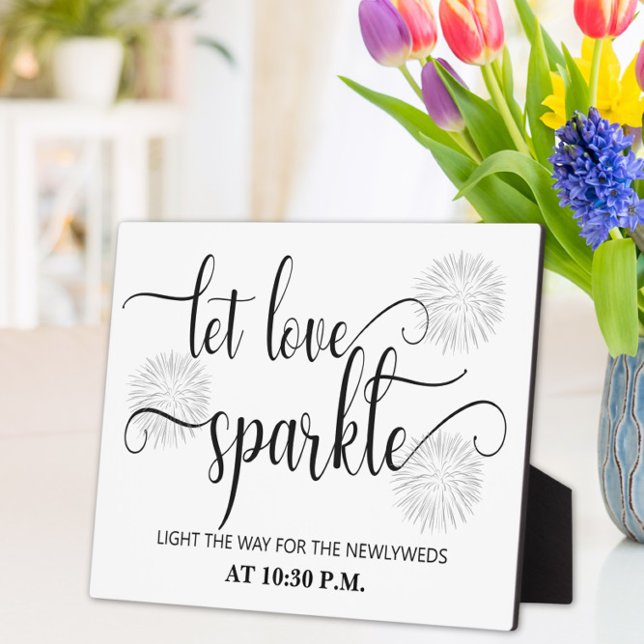 Let love sparkle wedding sign Tabletop Plaque (Creator Uploaded)