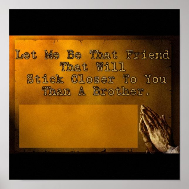 Let Me Be That Friend Poster (Front)