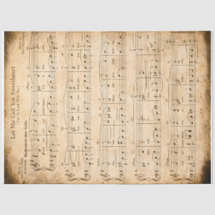 Let Me Call You Sweetheart Music Decoupage Tissue Paper