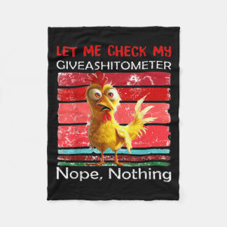 Let Me Check My Giveaometer Nope Nothing Funny Ret Fleece Blanket