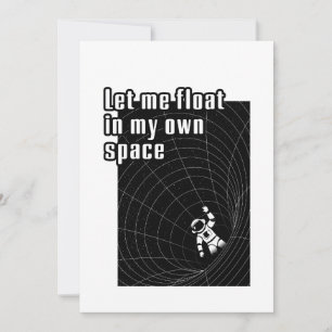 Let me float in my own space holiday card