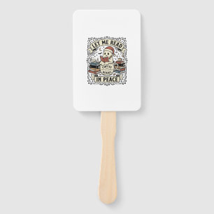 Let Me Read In Peace Ghost Book Lover Halloween De Hand Fan