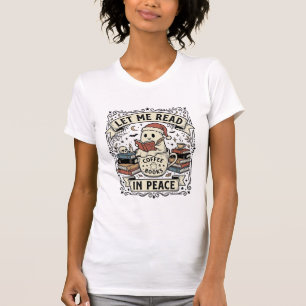 Let Me Read In Peace Ghost Book Lover Halloween De T-Shirt