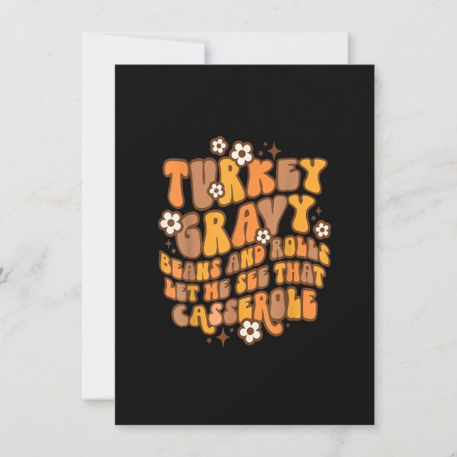 Let Me See That Casserole Retro Thanksgiving Funny Invitation (Front)