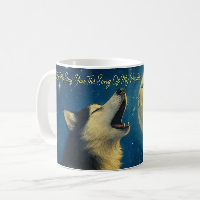Let Me Sing You The Song Of My People Husky Coffee Mug (Front Left)