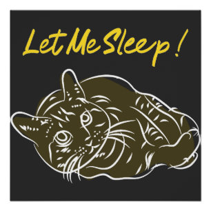 Let Me Sleep! Funny Quote Poster