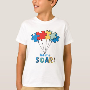 Let Me Soar - Autism Awareness Puzzle Balloon T-Shirt