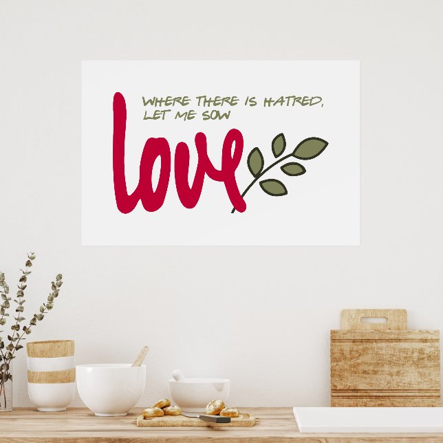 Let me sow love poster (Kitchen)