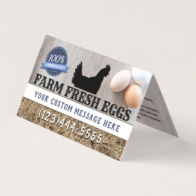 Let Me Tell You About My Chickens Eggs For Sale Business Card (Front)