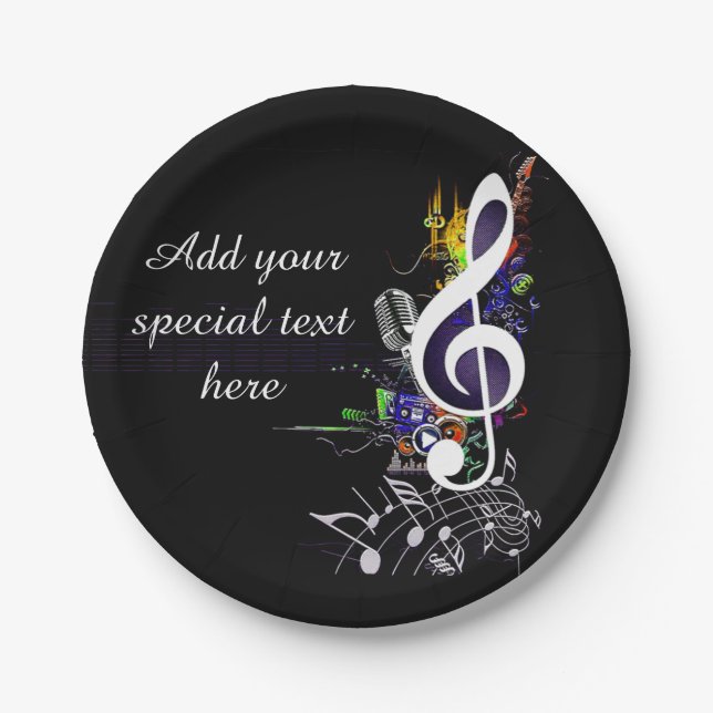 Let music live,Jam on_ Paper Plate (Front)