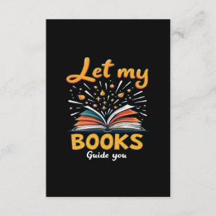 Let My Books Guide You - Inspiring Reading Design Enclosure Card