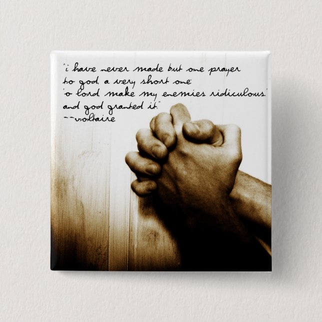 Let My Enemies Be Ridiculous 15 Cm Square Badge (Front)