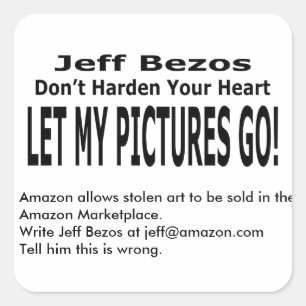 Let My Pictures Go! Square Sticker