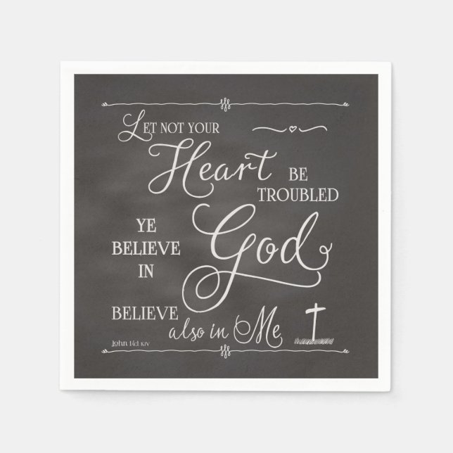 Let Not Your Heart Be Troubled Napkin (Front)