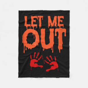 Let Out Funny Pregnant Halloween Costume Baby Fleece Blanket