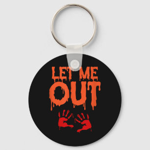 Let Out Funny Pregnant Halloween Costume Baby Key Ring