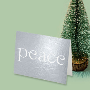let peace shine foil holiday card
