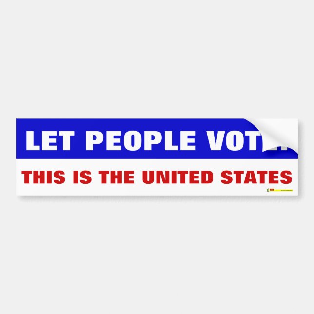 LET PEOPLE VOTE BUMPER STICKER (Front)