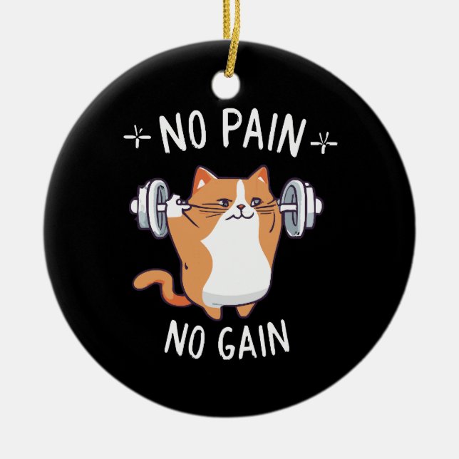 Let s Build Some Muscle! Gym Time! Ceramic Tree Decoration (Front)