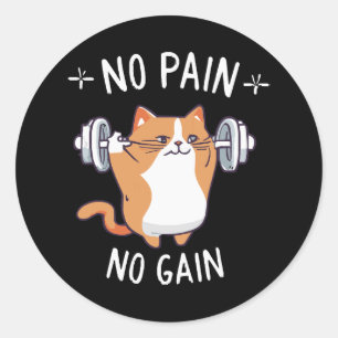 Let s Build Some Muscle! Gym Time! Classic Round Sticker