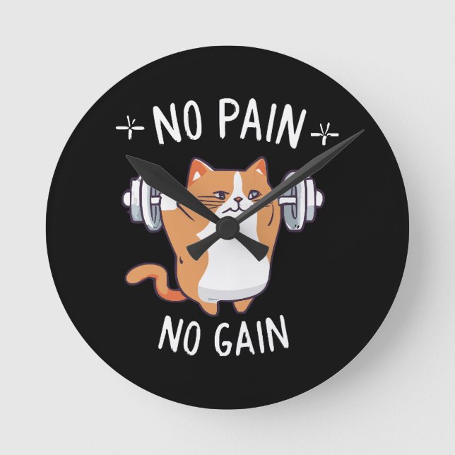 Let s Build Some Muscle! Gym Time! Round Clock (Front)