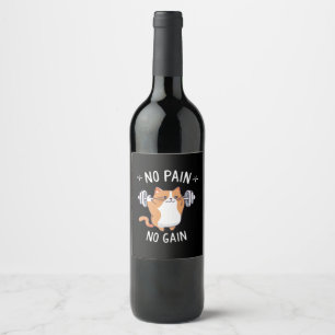 Let s Build Some Muscle! Gym Time! Wine Label