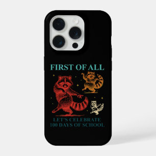 Let’s Celebrate 100 Days of School Cute Racoon iPhone 15 Pro Case