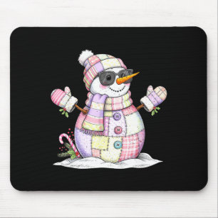 Let’s Chill Snowman Christmas Coffee Cute Holiday Mouse Mat