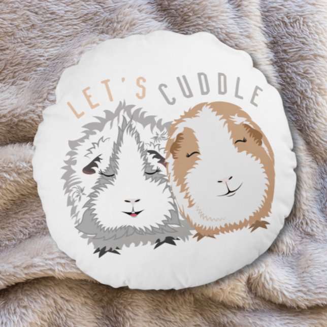 Let’s Cuddle Guinea Pig Round Cushion (Creator Uploaded)