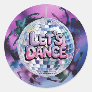 Let’s Dance Birthday Party Bash Classic Round Sticker
