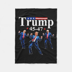 Let’s Dance Like Nobody’s Watching Trump January 2 Fleece Blanket