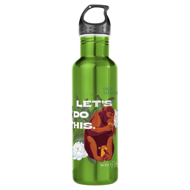 "Let’s Do This" Monkey - The White Lotus 710 Ml Water Bottle (Front)