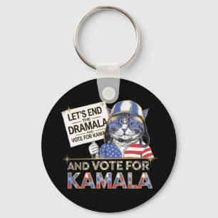  Let’s End the Dramala and Vote for Kamala  Key Ring