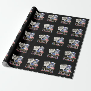 Let’s End the Dramala and Vote for Kamala Wrapping Paper