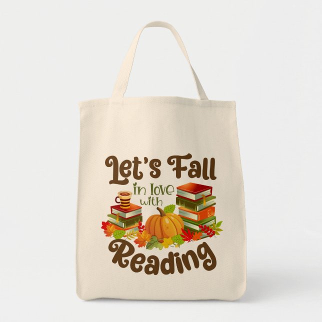 Let’s Fall in Love With Reading Tote Bag (Front)