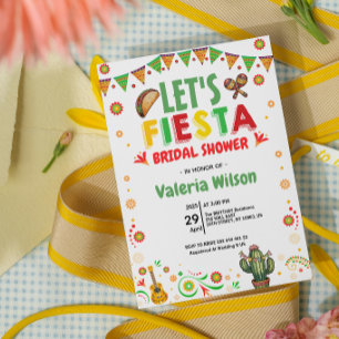 Let’s Fiesta Bridal Shower Colourful Mexican Invitation