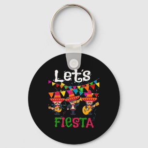 Let´s Fiesta Funny Cinco De Mayo Mexican Mariachi Key Ring