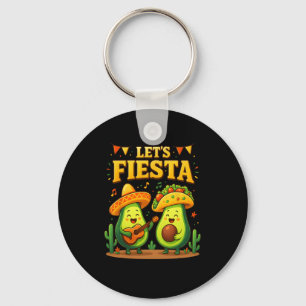 Let’s Fiesta Mexican Cinco De Mayo Avocado Tacos D Key Ring