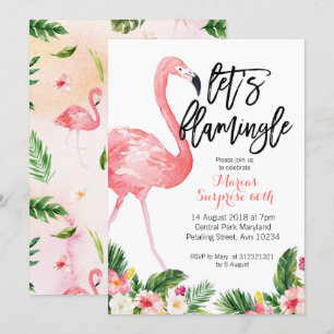 Let’s Flamingle 30th birthday Invitation