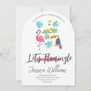 Let’s Flamingle! Tropical Bridal Shower Bash Invitation