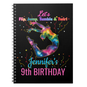Let’s Flip, Jump, Tumble & Twirl Birthday Girl Notebook