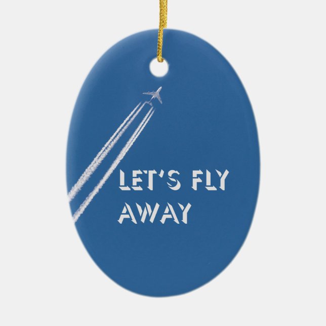 Let’s fly away ceramic tree decoration (Front)