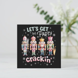 Let’s Get Crackin’ Christmas Party Nutcracker Xmas Holiday Card