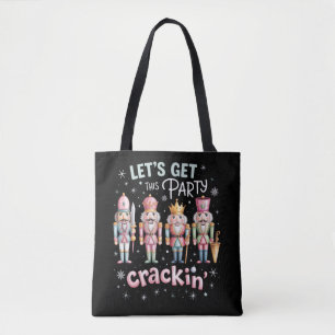Let’s Get Crackin’ Christmas Party Nutcracker Xmas Tote Bag
